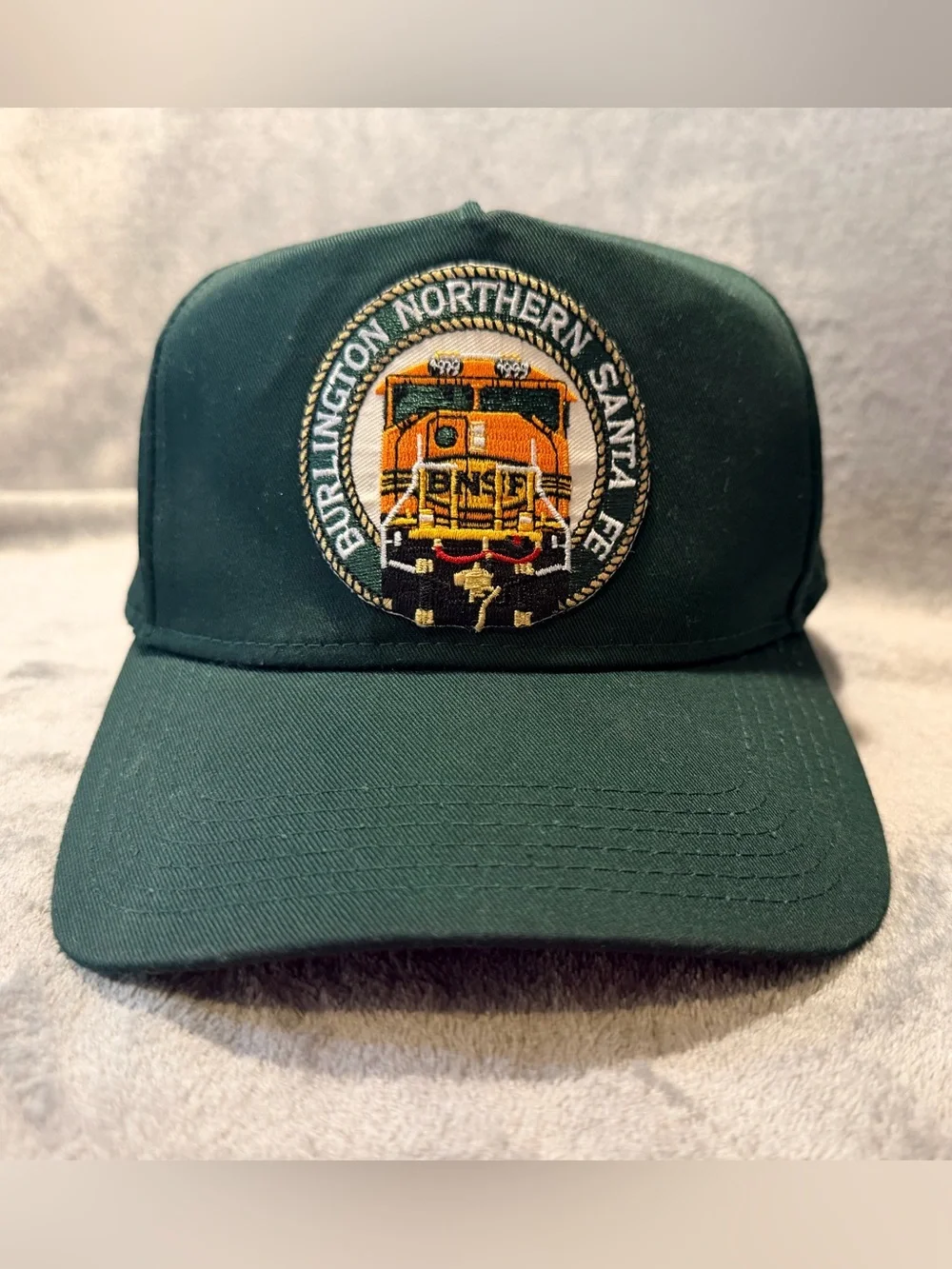 Burlington Northern Santa Fe BNSF Railroad 6 Panel Cap by OTTO - Picture 2 of 6